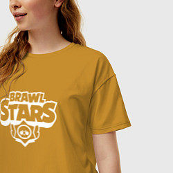 Футболка оверсайз женская BRAWL STARS, цвет: горчичный — фото 2
