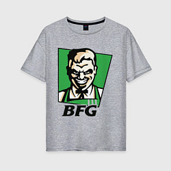 Футболка оверсайз женская BFG, цвет: меланж
