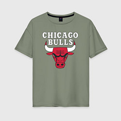 Женская футболка оверсайз CHICAGO BULLS