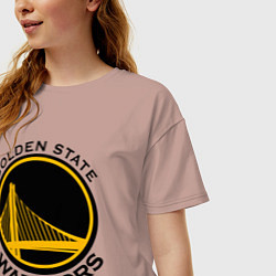 Футболка оверсайз женская GOLDEN STATE WARRIORS, цвет: пыльно-розовый — фото 2