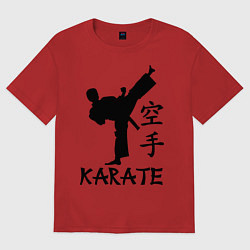 Футболка оверсайз женская Karate craftsmanship, цвет: красный