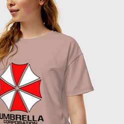 Футболка оверсайз женская UMBRELLA CORP, цвет: пыльно-розовый — фото 2