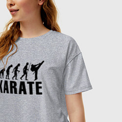 Футболка оверсайз женская Karate Evolution, цвет: меланж — фото 2