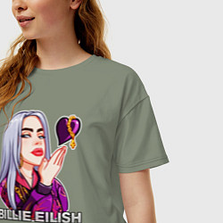 Футболка оверсайз женская BILLIE EILISH, цвет: авокадо — фото 2