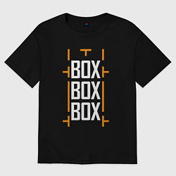 Футболка оверсайз женская Box box box, цвет: черный