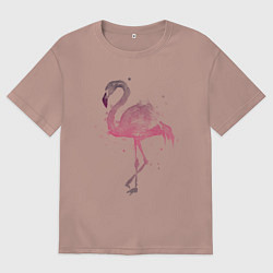 Футболка оверсайз женская Flamingo, цвет: пыльно-розовый