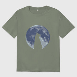 Футболка оверсайз женская Night Cat, цвет: авокадо