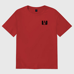 Футболка оверсайз женская MY HERO ACADEMIA НА СПИНЕ, цвет: красный