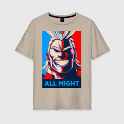 Женская футболка оверсайз MY HERO ACADEMIA All might