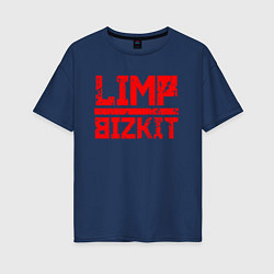 Футболка оверсайз женская LIMP BIZKIT, цвет: тёмно-синий