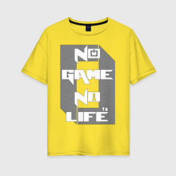 Футболка оверсайз женская No Game No Life Zero, цвет: желтый