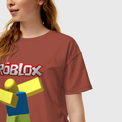 Футболка оверсайз женская Roblox Dab, цвет: кирпичный — фото 2