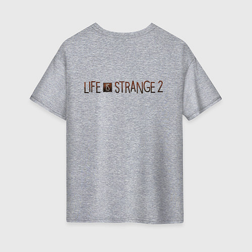 Женская футболка оверсайз Life is strange 2 / Меланж – фото 2