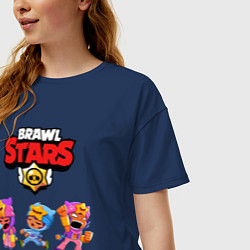 Футболка оверсайз женская BRAWL STARS, цвет: тёмно-синий — фото 2