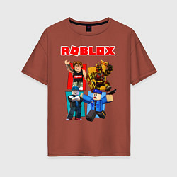 Футболка оверсайз женская ROBLOX, цвет: кирпичный