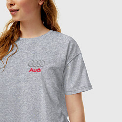 Футболка оверсайз женская AUDI, цвет: меланж — фото 2