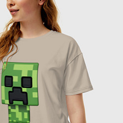 Футболка оверсайз женская MINECRAFT, цвет: миндальный — фото 2