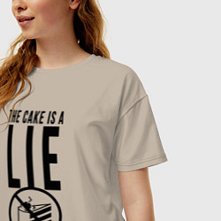 Футболка оверсайз женская PORTAL, цвет: миндальный — фото 2