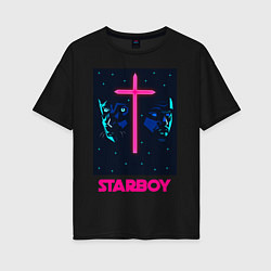 Футболка оверсайз женская STARBOY, цвет: черный