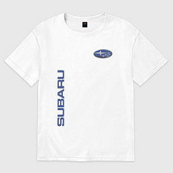 Футболка оверсайз женская SUBARU, цвет: белый