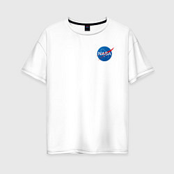 Футболка оверсайз женская NASA, цвет: белый
