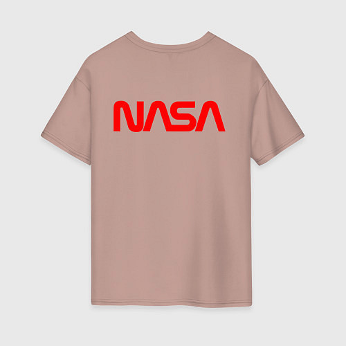 Женская футболка оверсайз NASA / Пыльно-розовый – фото 2
