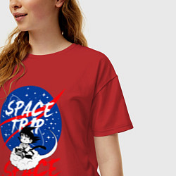 Футболка оверсайз женская Space trip, цвет: красный — фото 2