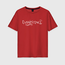 Футболка оверсайз женская Evanescence, цвет: красный