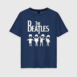 Футболка оверсайз женская Beatles, цвет: тёмно-синий