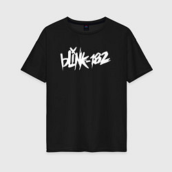 Футболка оверсайз женская Blink 182, цвет: черный