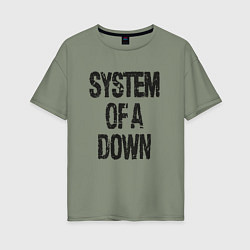 Футболка оверсайз женская System of a down, цвет: авокадо