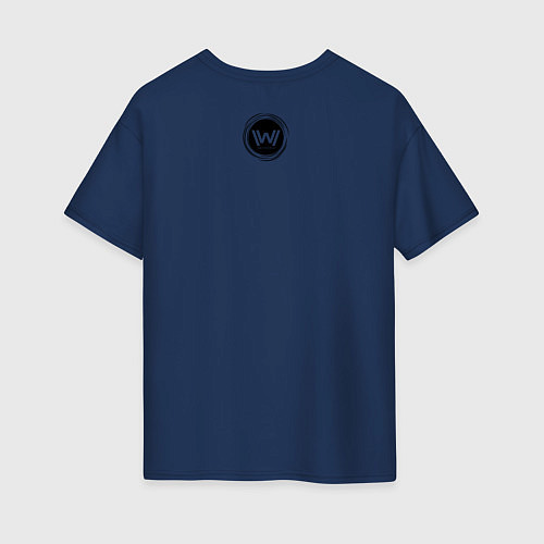 Женская футболка оверсайз Westworld / Тёмно-синий – фото 2