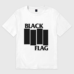 Футболка оверсайз женская BLACK FLAG, цвет: белый