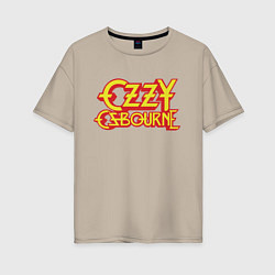 Футболка оверсайз женская Ozzy Osbourne, цвет: миндальный