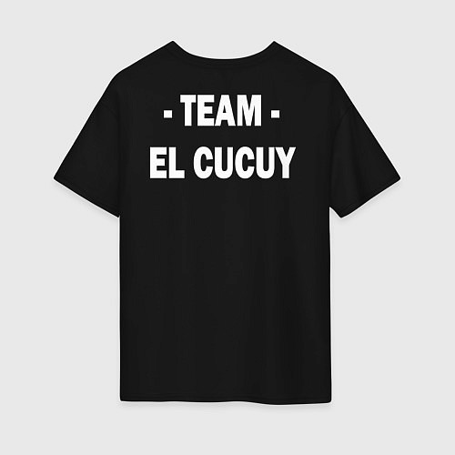 Женская футболка оверсайз TEAM EL CUCUY / Черный – фото 2