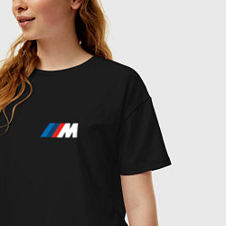 Футболка оверсайз женская BMW M LOGO 2020, цвет: черный — фото 2