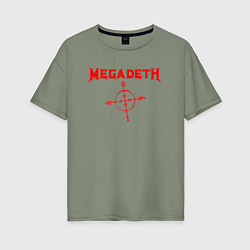 Футболка оверсайз женская Megadeth, цвет: авокадо