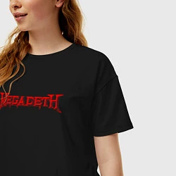 Футболка оверсайз женская Megadeth, цвет: черный — фото 2