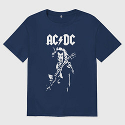 Футболка оверсайз женская ACDC, цвет: тёмно-синий