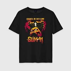 Футболка оверсайз женская Sum 41 Order In Decline, цвет: черный