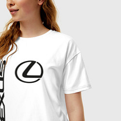 Футболка оверсайз женская LEXUS, цвет: белый — фото 2