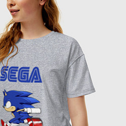 Футболка оверсайз женская SEGA, цвет: меланж — фото 2
