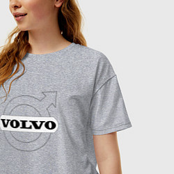 Футболка оверсайз женская VOLVO, цвет: меланж — фото 2