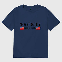 Футболка оверсайз женская NEW YORK, цвет: тёмно-синий