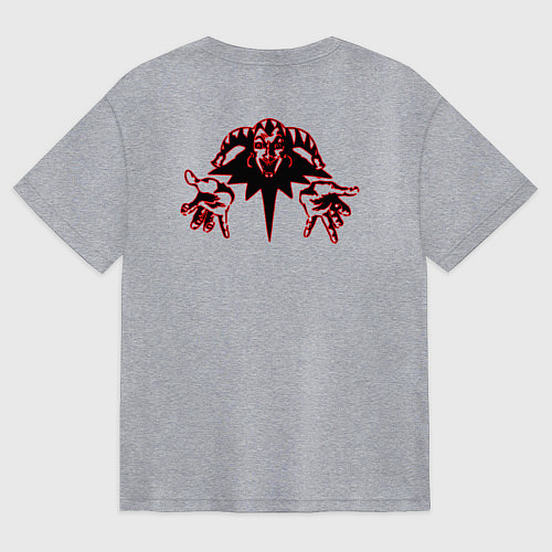 Женская футболка оверсайз Король и шут спина КиШ Z / Меланж – фото 2