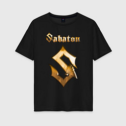 Футболка оверсайз женская SABATON, цвет: черный