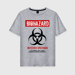 Футболка оверсайз женская Biohazard, цвет: меланж