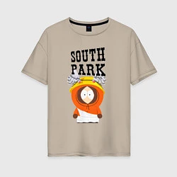 Футболка оверсайз женская South Park Кенни, цвет: миндальный