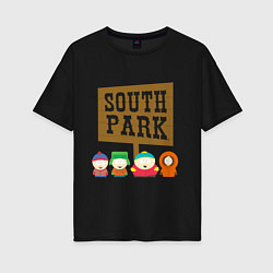 Футболка оверсайз женская South Park, цвет: черный