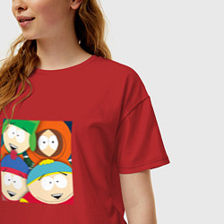 Футболка оверсайз женская South Park, цвет: красный — фото 2